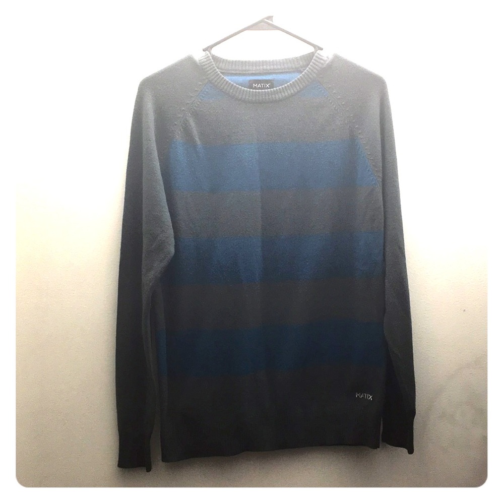 Matix Blue/Grey crewneck sweater men’s small